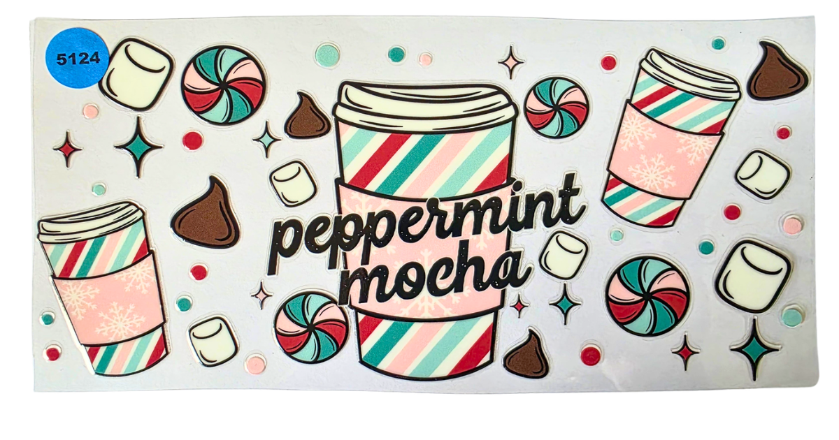 5124 PEPPERMINT MOCHA CUP DECAL