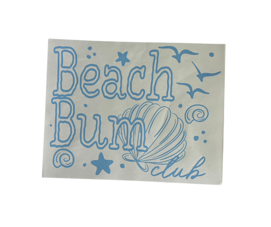 1120 BEACH BUM SHIRT TRANSFER