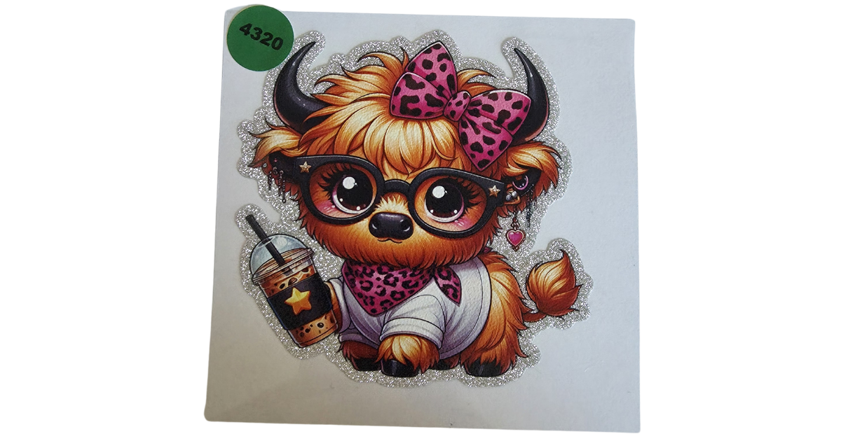 4320 HIGHLAND COW GLITTER (SMALL)