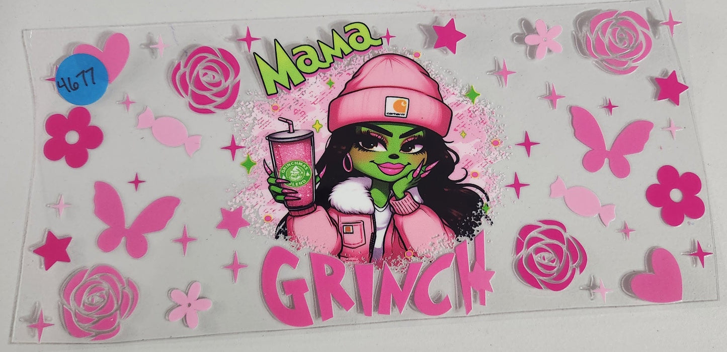 4677 MAMA GRINCH CUP DECAL