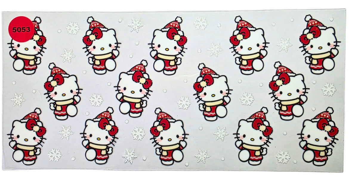5053 HELLO KITTY CHRISTMAS CUP DECAL