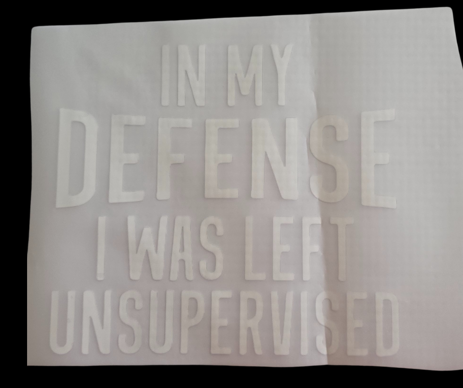 403 IN MY DEFENSE I WAS LEFT UNSUPERVISED TRANSFER