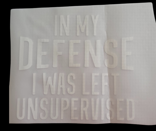 403 IN MY DEFENSE I WAS LEFT UNSUPERVISED TRANSFER