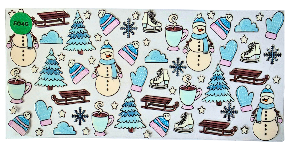 5046 WINTER THEME CUP DECAL
