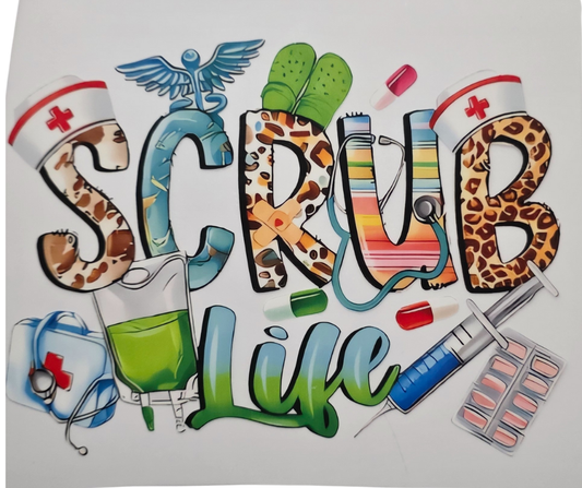 124 BLUE AND GREEN SCRUB LIFE