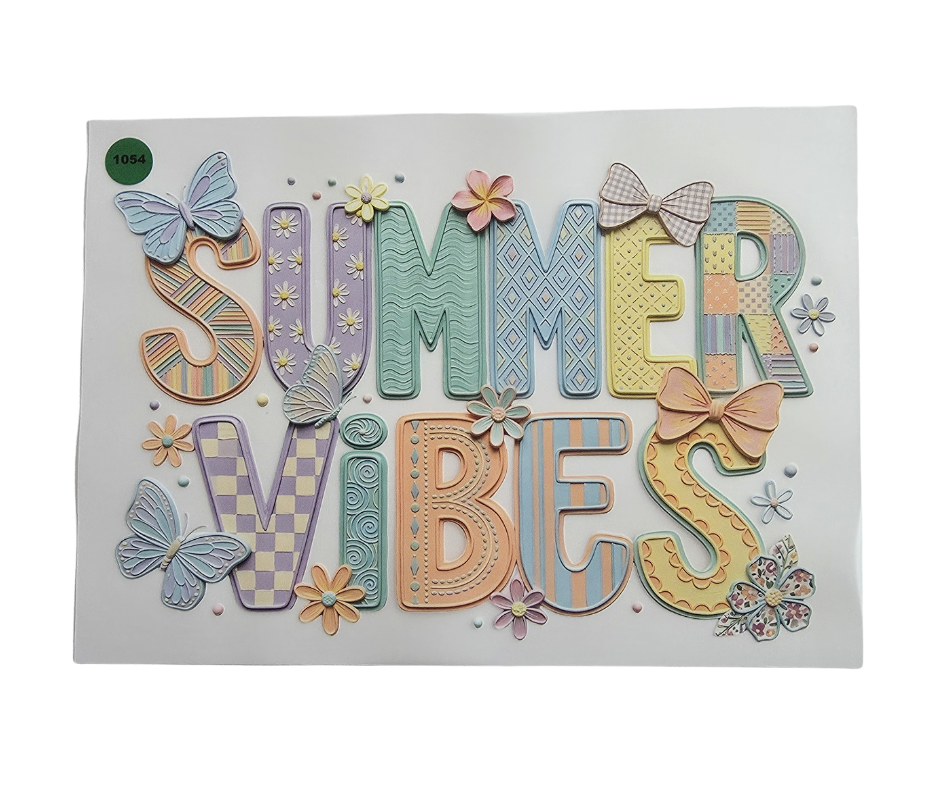 1054 SUMMER VIBES SHIRT TRANSFER
