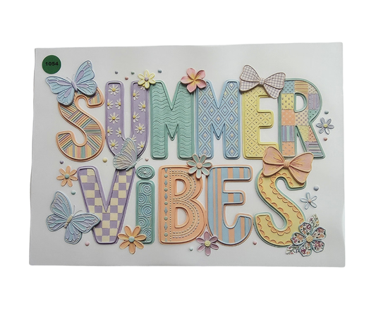 1054 SUMMER VIBES SHIRT TRANSFER