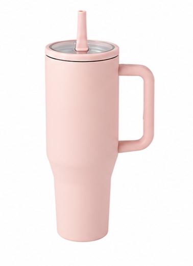 40oz LIGHT PINK STAINLESS STEEL