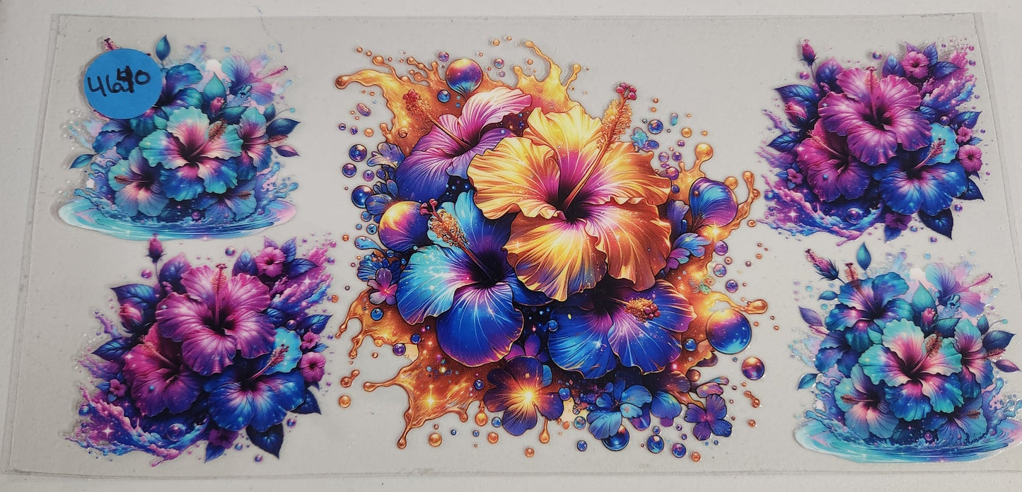 4640 FLORAL CUP DECAL