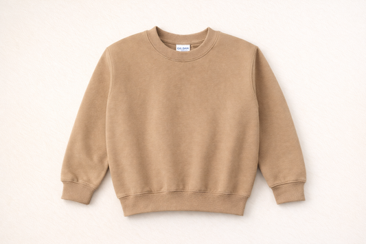 KIDS TAN CREWNECK
