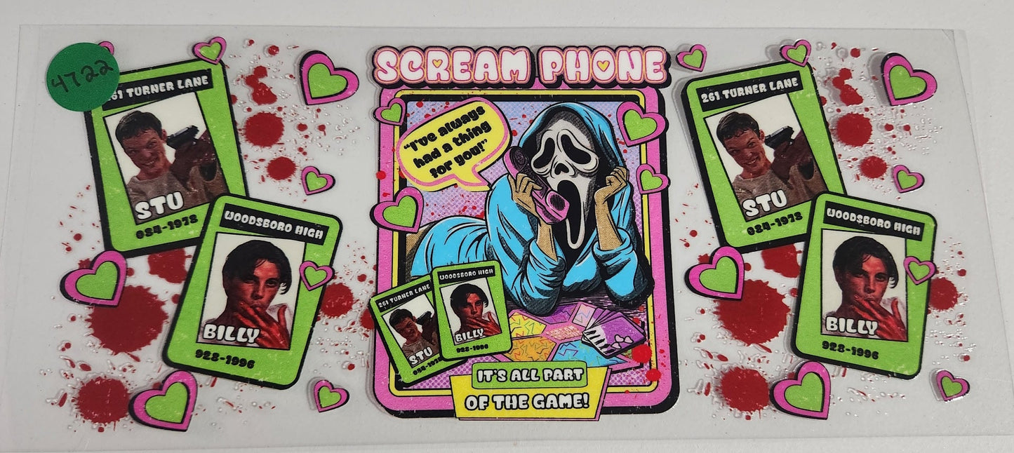 4722 SCREAM PHONE CUP DECAL