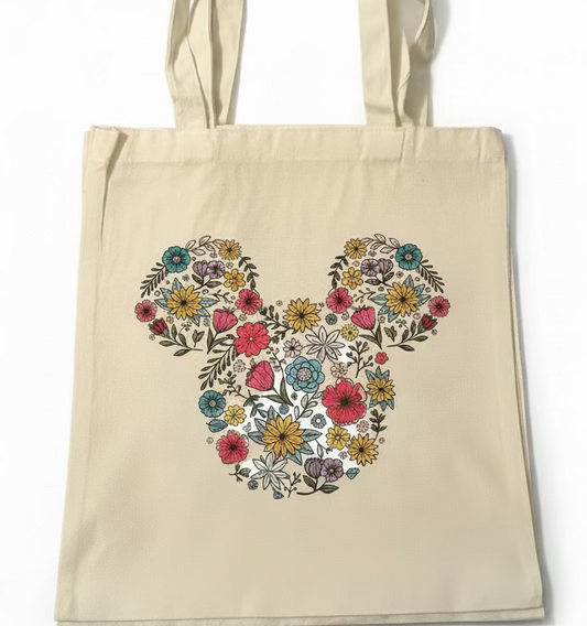 MICKEY FLOWER TOTE BAG