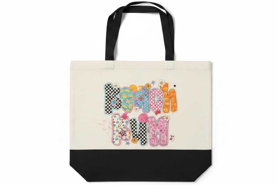 BEACH BUM ZIPPERED TOTE BAG