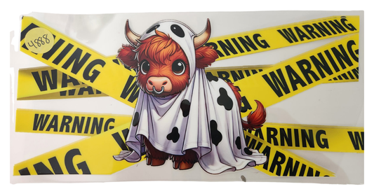 4888 HIGHLAND COW GHOST CUP DECAL