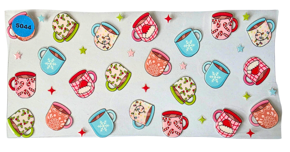 5044 CHRISTMAS CUPS CUP DECAL