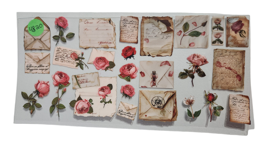 4820 LETTERS & ROSES CUP DECAL
