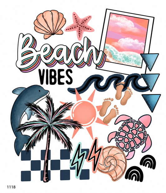 1118 BEACH VIBES SHIRT TRANSFER