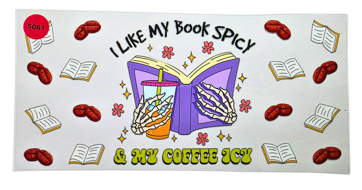 5061 SPICY BOOK CUP DECAL