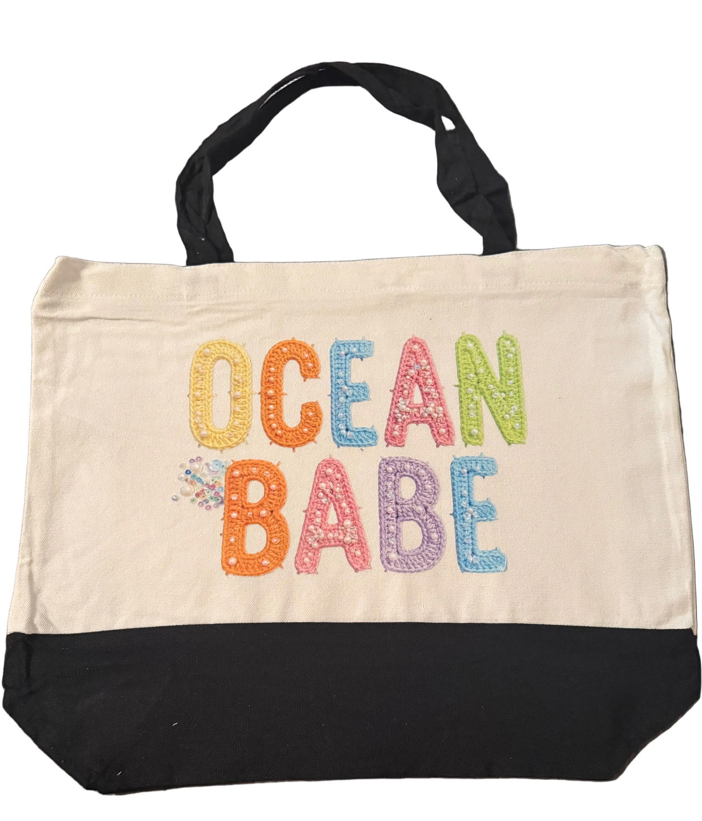 OCEAN BABE ZIPPERED TOTE BAG