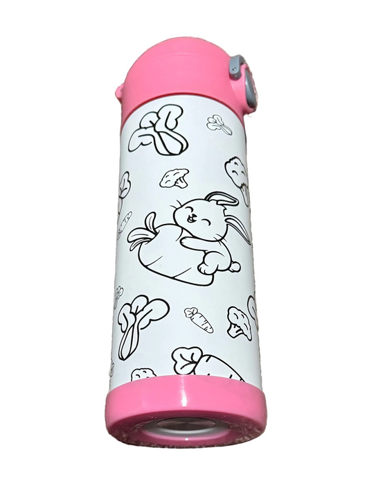 12oz PINK KIDS COLORING CUP