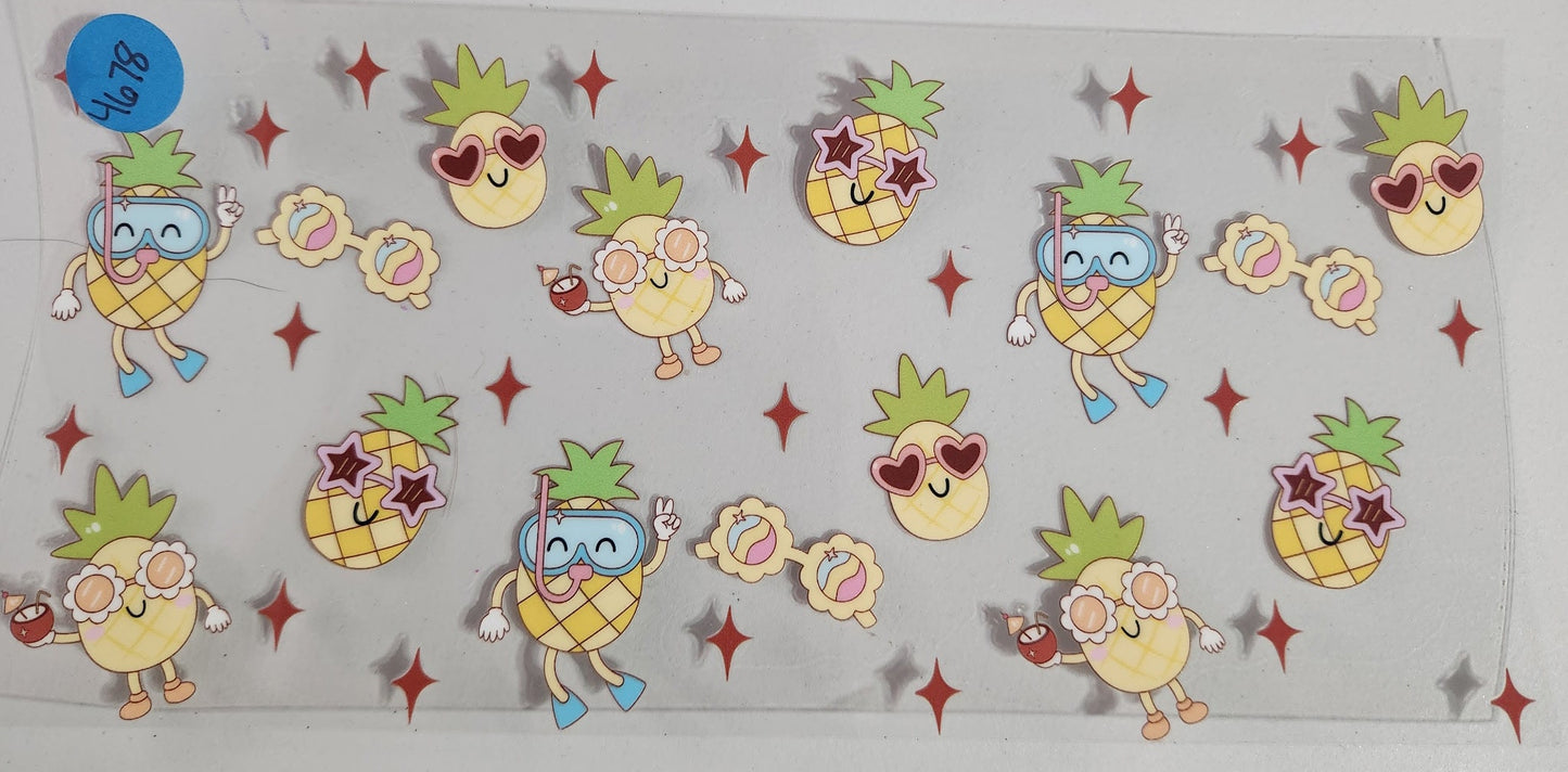 4678 PINEAPPLE CUP DECAL