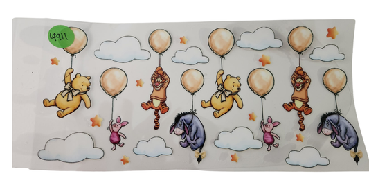 4911 POOH YELLOW BALLOON CUP DECAL