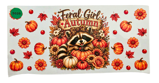5026 FERAL AUTUMN GIRL CUP DECAL