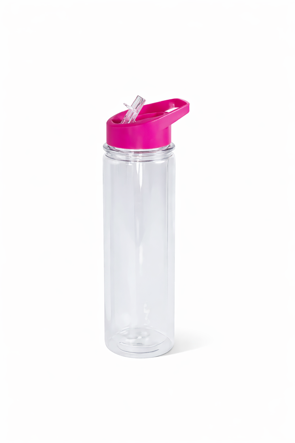 18oz DARK PINK FLIP STRAW WITH HANDLE