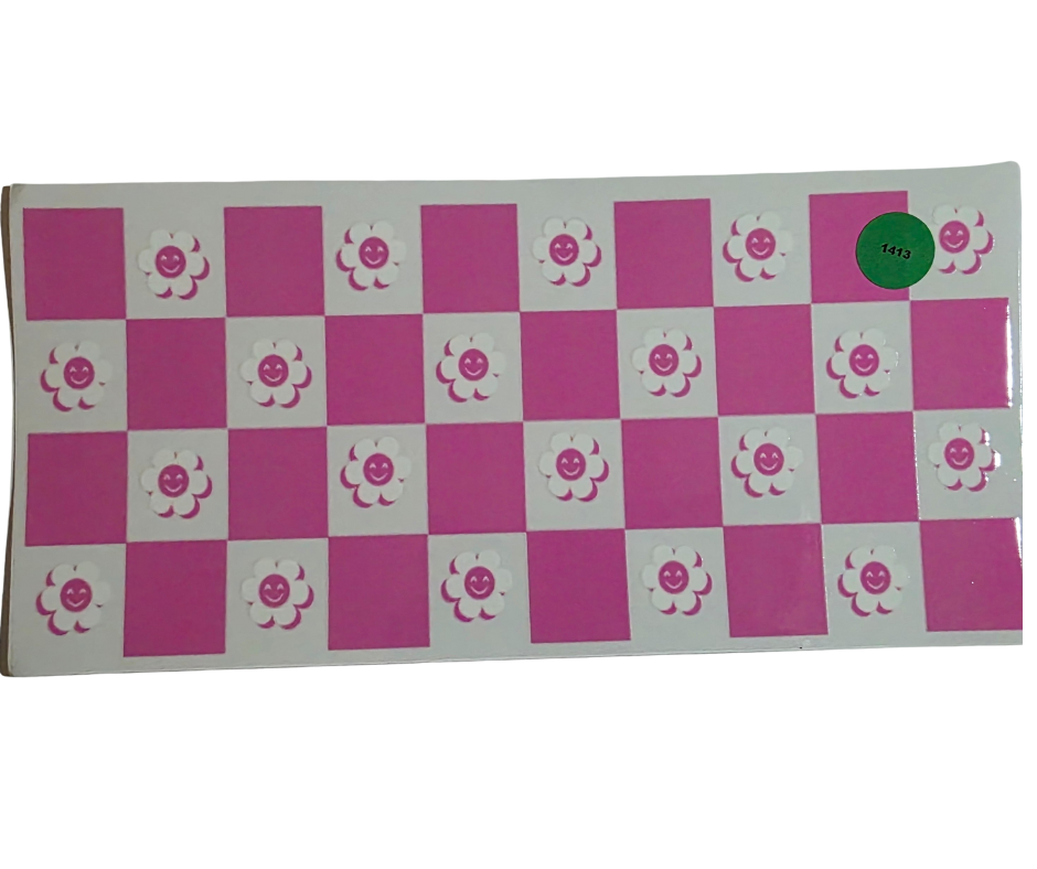 1413 CHECKERED FLOWERS