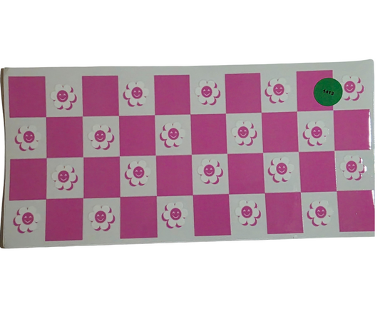 1413 CHECKERED FLOWERS