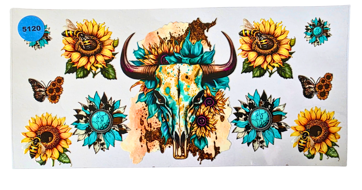 5120 BULL SKULL CUP DECAL