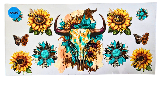 5120 BULL SKULL CUP DECAL