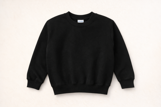 KIDS BLACK CREWNECK
