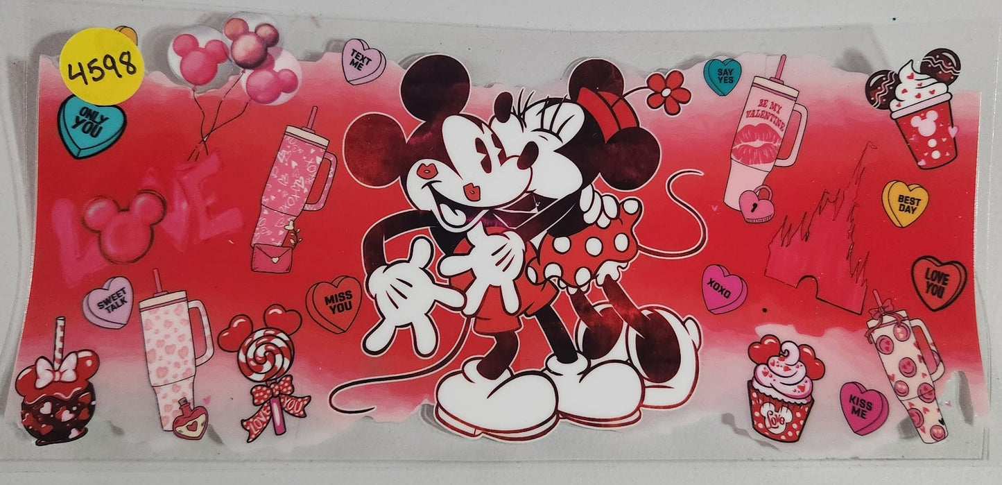 4598 MICKEY & MINNIE CUP DECAL
