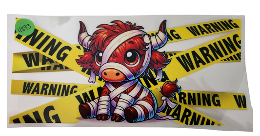 4893 MUMMY HIGHLAND COW CUP DECAL