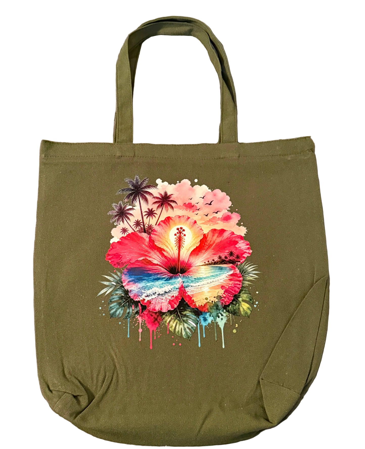 FLOWER ZIPPERED TOTE