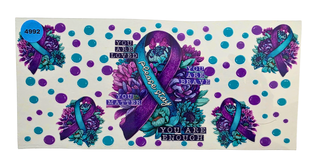 4992 YOU ARE ENOUGH CUP DECAL