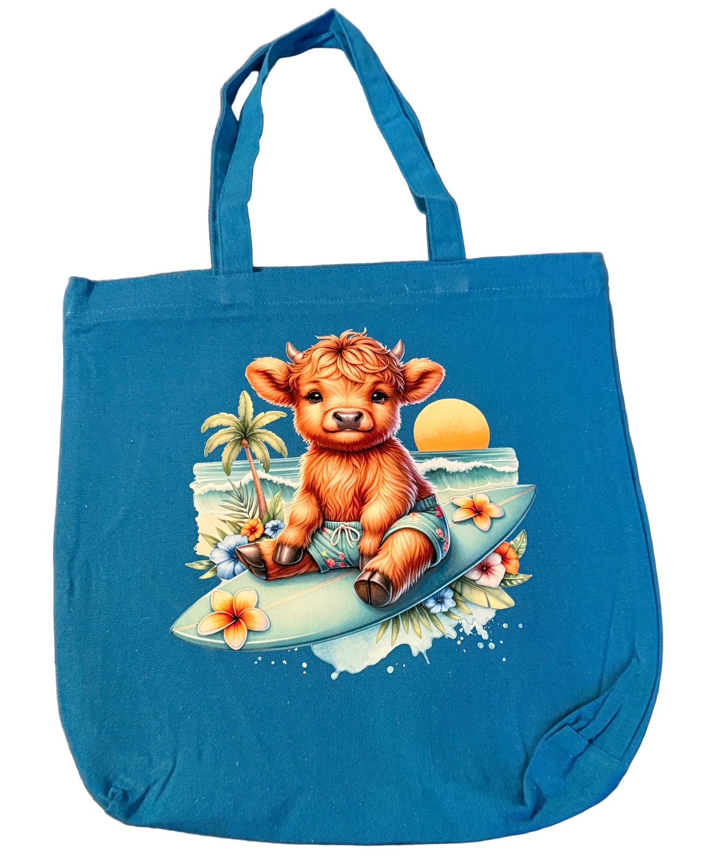 HIGHLAND COW ZIPPERED TOTE BAG