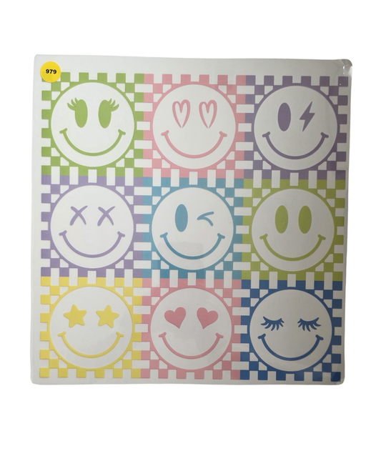 979 SMILEY FACES SHIRT TRASNFER