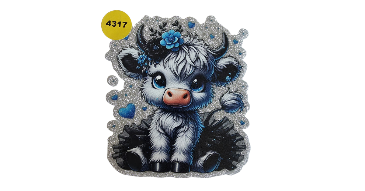 4317 HIGHLAND COW GLITTER (SMALL)
