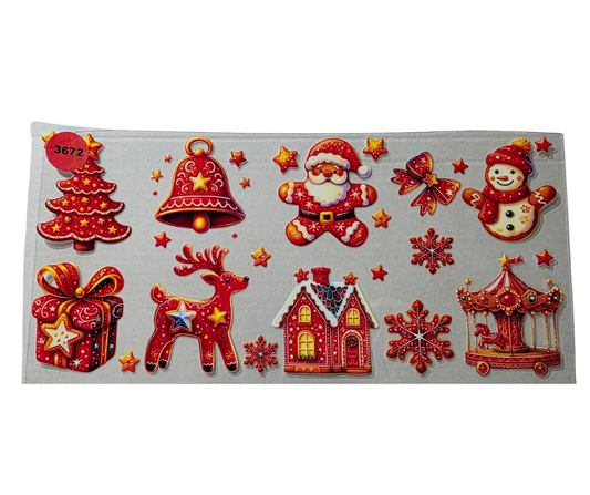 3672 SANTA, REINDEER, SNOWMAN