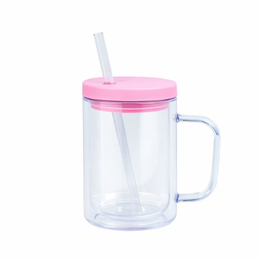 LIGHT PINK ACRYLIC COFFEE CUP