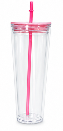 24oz LIGHT PINK SNOWGLOBE