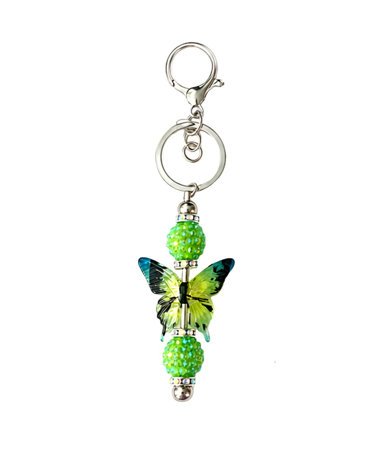 GREEN BUTTERFLY KEYCHAIN