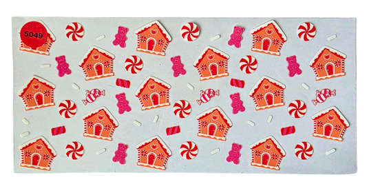 5049 GINGERBREAD HOUSES CUP DECAL