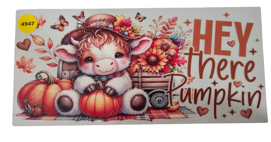 4947 HEY THERE PUMPKIN CUP DECAL