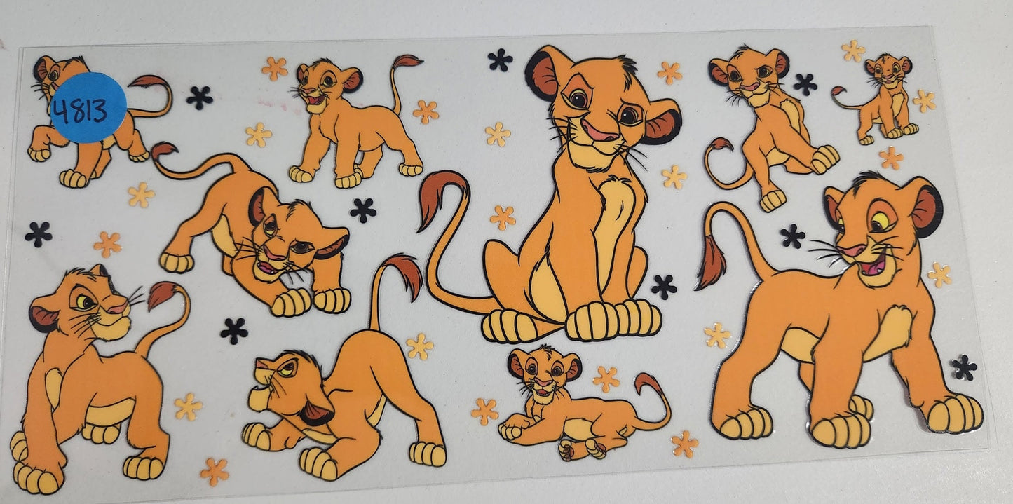 4813 LION KING CUP DECAL (DOUBLE SIDED)