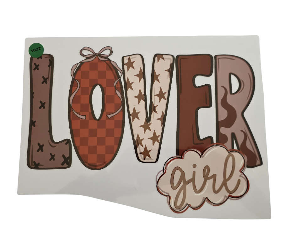 1022 LOVER GIRL SHIRT TRANSFER