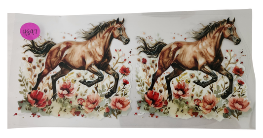 4897 HORSES CUP DECAL
