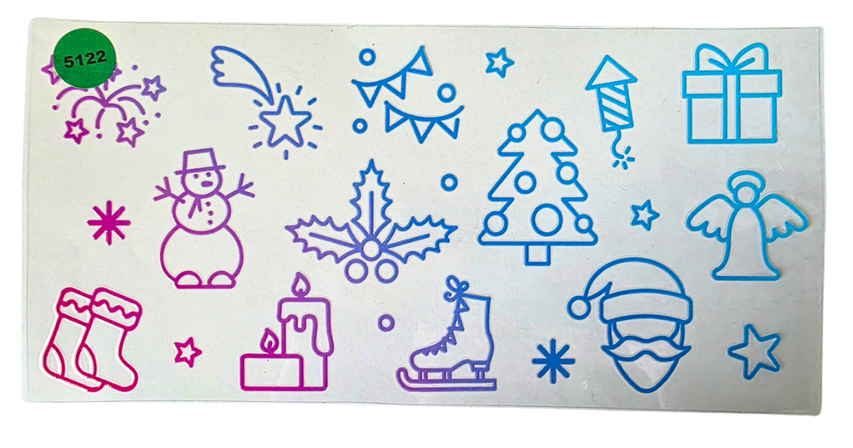 5122 WINTER THEME CUP DECAL